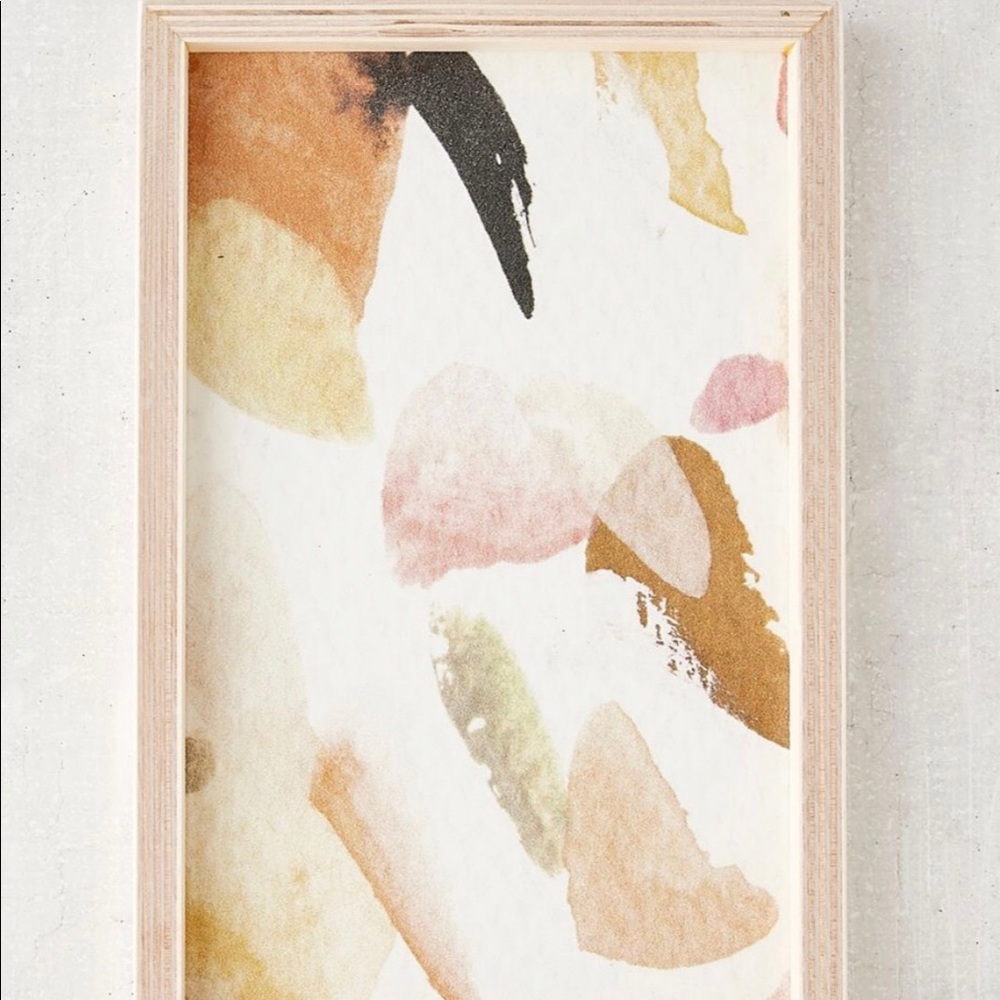 Denny wooden trey and painting.